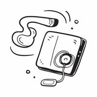 Smartphone with Headphones concept as A smartphone connected to headphones representing mobile communication during virtual meetings isolated on a white background for a modern cle pure vector