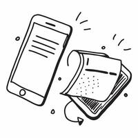 Smartphone and Tablet Isolated concept as A clean isolated image of a smartphone and tablet representing mobile learning in online education The design is set on a w pure vector