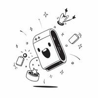 Smartphone with holographic Diwali symbols and Happy Diwali text isolated on white balance concept as Camera movement Zoom into the smartphone screen and holographic symbols Scene pure vector
