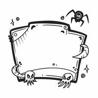 Spider and Bat Border with Creepy Crawl Text concept as A creepy border frame featuring spiders and bats at the corners with the phrase Creepy Crawl in a jagged font The design in pure vector
