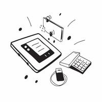 Tablet and Keyboard with Remote Work Text concept as A tablet and keyboard with Remote Work text on a white background illustrating the blend of digital and manual tools in remote pure Set 3 vector