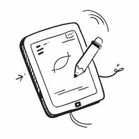 Tablet and Pen with Remote Work Text concept as A tablet and pen with Remote Work text on a white background highlighting the combination of digital and manual tools in remote work pure Set 3 vector