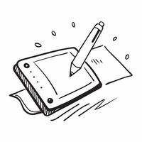 Tablet and Stylus Isolated concept as A image of a tablet and stylus isolated on a white background Ideal for a creative and tech forward home office environment in Photo pure Set 4 vector