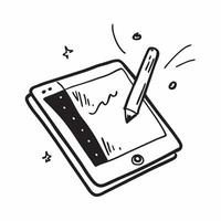 Tablet and stylus with Design On the Go text isolated on white background concept as Camera movement Focus on the tablet and stylus emphasizing mobile design capabilities Scene Cr pure vector