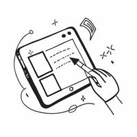 Tablet with Holographic Stylus and Notes concept as A photo showcasing a tablet with a holographic stylus and digital notes isolated on a white background with copy space on the ri pure Set 3 vector