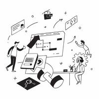 Team collaborating in a glossy digital flexible workspace concept as Camera movement Pan across the team members working together Scene A dynamic and interactive workspace with gl pure Set 2 vector