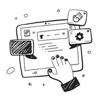 Tablet with holographic virtual meeting app and flexible workspace text concept as Camera movement Pan across the tablet screen with a holographic virtual meeting app Scene Sleek pure Set 2 vector