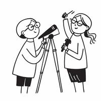 Two Photographers with Cameras and Tripods concept as Two photographers holding cameras and tripods set against a clean background offering ample space for text or graphics symboli pure vector