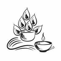 of Dhanteras silver diyas and Dhanteras text isolated on white background concept as Camera movement Pan across the silver diyas Scene Isolated white background with ample pure Set 2 vector