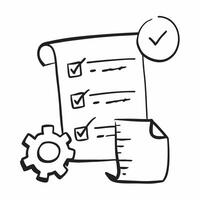 of isolated checklist and gear with the word Workflow concept as A design featuring a checklist and a gear with the word Workflow prominently displayed Isolated on a pure vector