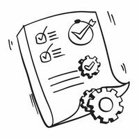 of isolated checklist and gears with the word Process concept as A design featuring a checklist and gears with the word Process prominently displayed The elements ar pure vector