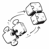 of isolated puzzle pieces with the word Solution concept as A design showing interconnected puzzle pieces with the word Solution prominently displayed The elements a pure vector