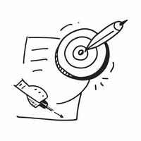 of isolated target and arrow with the word Goals concept as A design showing a target with an arrow hitting the center with the word Goals prominently displayed The pure vector