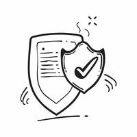 of isolated shield and tick mark with the word Security concept as A design featuring a shield and a tick mark with the word Security prominently displayed The eleme pure vector