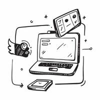 Virtual Meeting on Laptop with Glossy Screen concept as A laptop showing a virtual meeting with a glossy screen highlighting remote work communication and technology Camera angle pure Set 4 vector