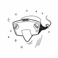 Virtual Reality Headset with Holographic Controls concept as A photo featuring a virtual reality headset with glowing holographic controls isolated on a white background with ample pure Set 2 vector