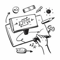 Virtual Whiteboard with Glossy Pens concept as A virtual whiteboard with glossy pens representing collaboration and creativity in remote work Camera angle captures the whiteboard pure Set 4 vector