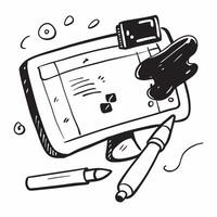 Virtual Whiteboard with Glossy Pens concept as A virtual whiteboard with glossy pens representing collaboration and creativity in remote work Camera angle captures the whiteboard pure vector