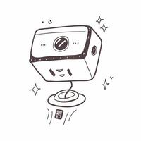 Webcam with Holographic Controls and Indicators concept as A photo showcasing a webcam with glowing holographic controls and indicators isolated on a white background with ample co pure Set 3 vector