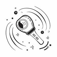 Wireless earbuds with holographic sound controls hovering concept as A pair of wireless earbuds rest on a white surface with holographic sound controls floating just above The sce pure Set 2 vector