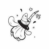 Witchs Broom and Hat with Fly Text concept as An isolated featuring a witchs broom and hat with the word Fly in a whimsical font The elements are set against a white backgr vector