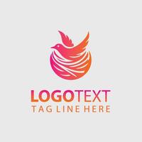 Flicker Nesing Bird Logo vector