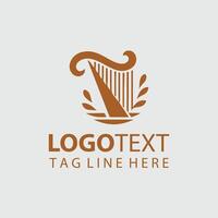 Glimmering Strings Harf Logo vector