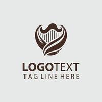 Echo Strings harp logo vector