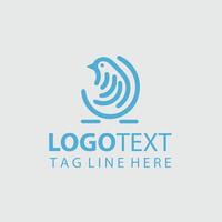 Winged Journey linear bird logo vector