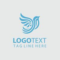 Glide Line Creations linear bird logo vector