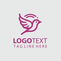 Swift Path Birds linear bird logo vector