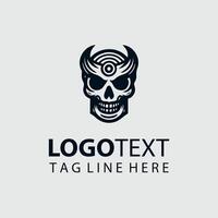 Skull Intensity Skull Logo Design vector
