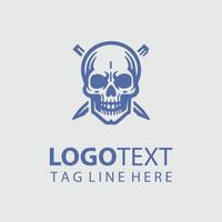 Bone Bane Skull Logo Design vector