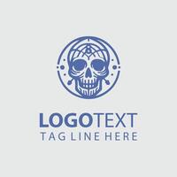 Bone Eclipse Skull Logo vector