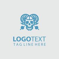Bone Eclipse Skull Logo Design vector