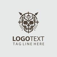 Grim Skull Skull logo vector