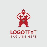 Warrior of the Ring sumo wrestler logo vector