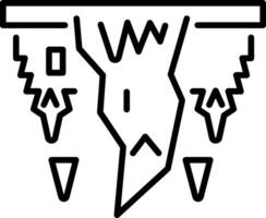 Icicles icon in linear style vector