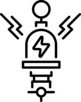 A line style icon of storm detector vector