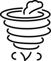Tornado icon in linear style vector