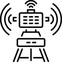 Doppler radar icon in linear style vector