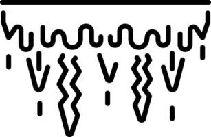 Melting frost icon in linear style vector