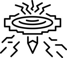 Sinkhole icon in linear style vector