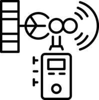 A linear style icon of anemometer vector