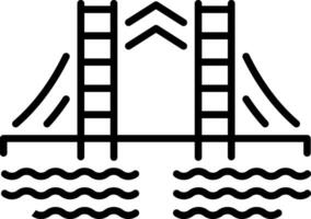 Bridge icon in linear style vector