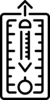 A line style icon of barometer vector