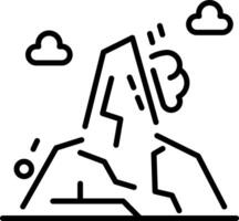 Avalanche icon in linear style vector