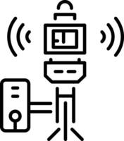 A line style icon of depth sensor vector