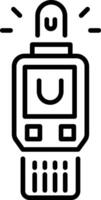 Uv meter icon in linear style vector