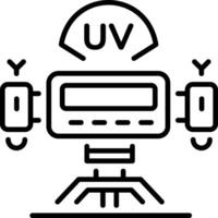 Uv tracker icon in linear style vector